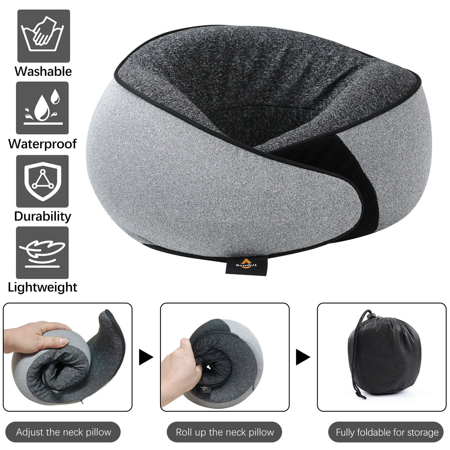 Travel Neck Pillow | Memory Foam Neck Pillow, New Portable U-Shaped Pillow