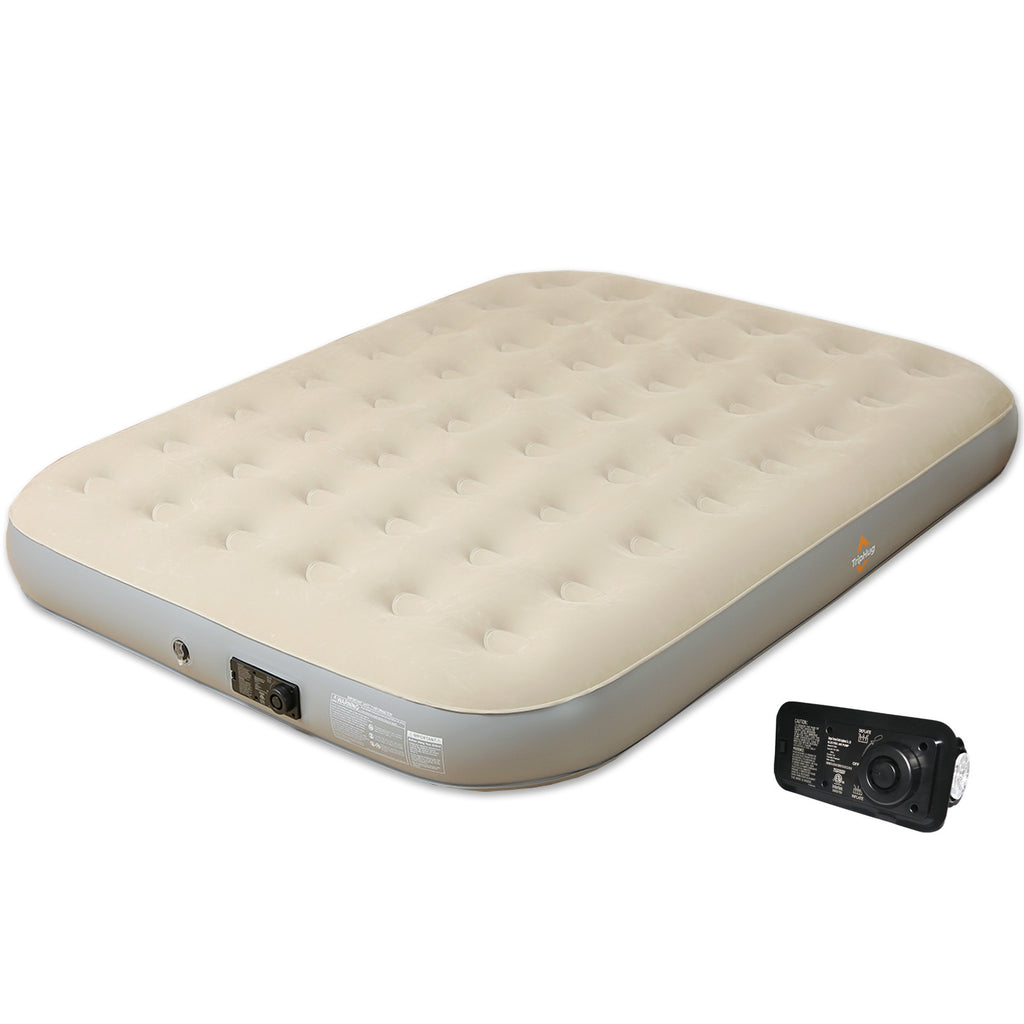 Double Airmattress-Queen Air Mattress with Built - in Electric Pump