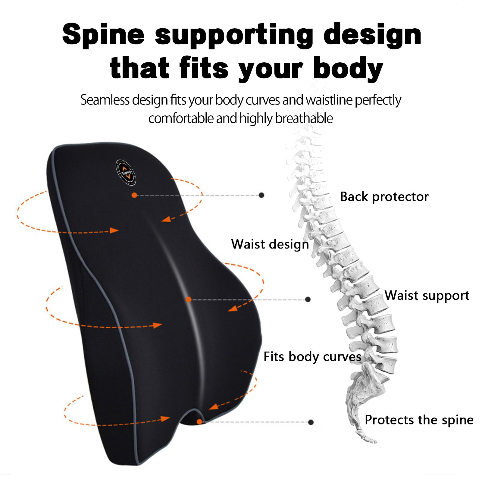 Lumbar Support Pillow for Car, Office, and Gaming Chair