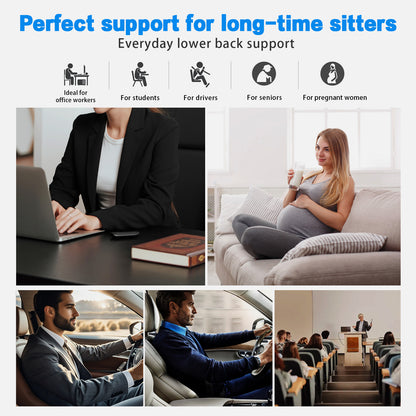 Lumbar & Neck Pillow Set, Car Headrest & Lumbar Support Cushion