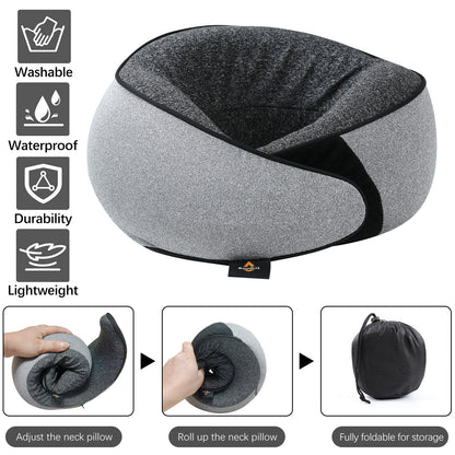 Travel Neck Pillow | Memory Foam Neck Pillow, New Portable U-Shaped Pillow