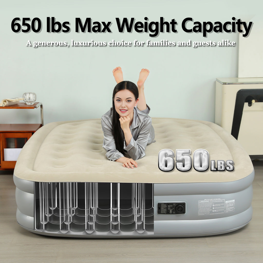 Twin Air Mattress with Built-in Pump,Portable Travel–Single Air Mattress