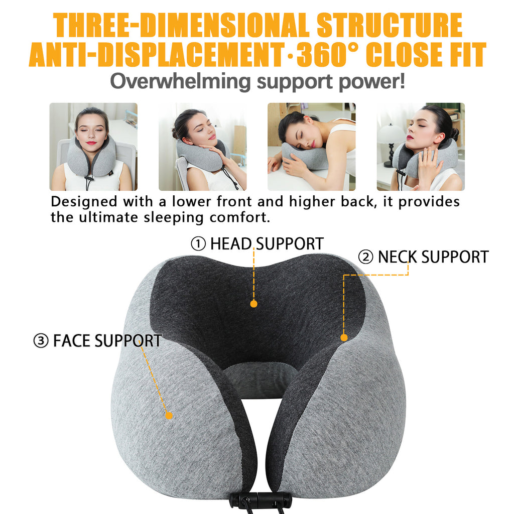 Travel Neck Pillow | Memory Foam Neck Pillow, New Portable U-Shaped Pillow