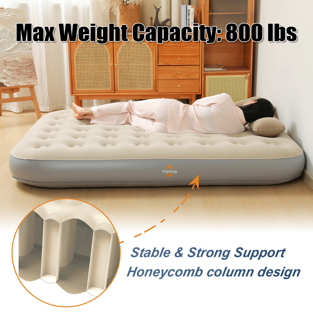 Double Airmattress-Queen Air Mattress with Built - in Electric Pump