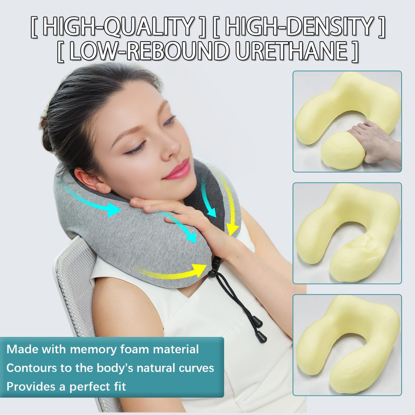 Travel Neck Pillow | Memory Foam Neck Pillow, New Portable U-Shaped Pillow
