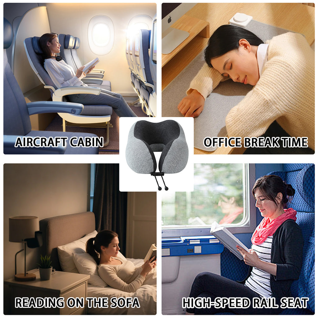 Travel Neck Pillow | Memory Foam Neck Pillow, New Portable U-Shaped Pillow